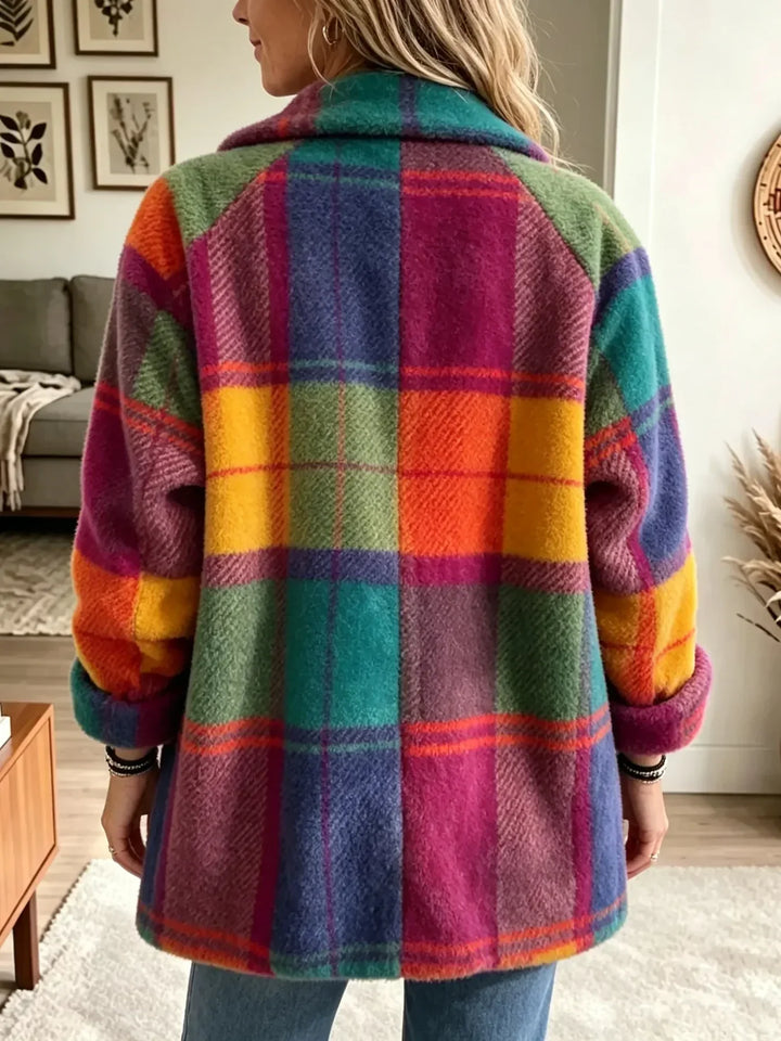 Cozy Multicolored Checked Coat