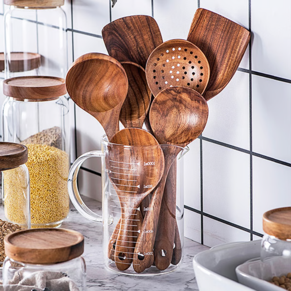 Natural Teak Wood Kitchen Utensils