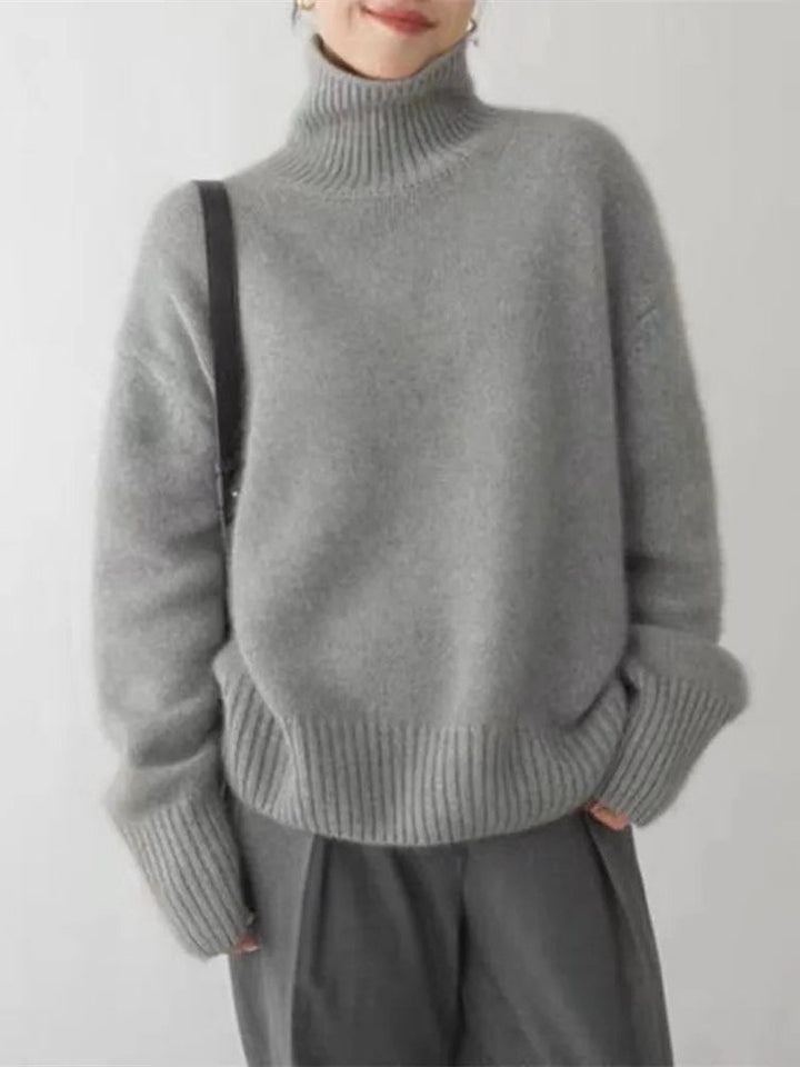 Cashmere Oversized Sweater with Turtleneck for Women