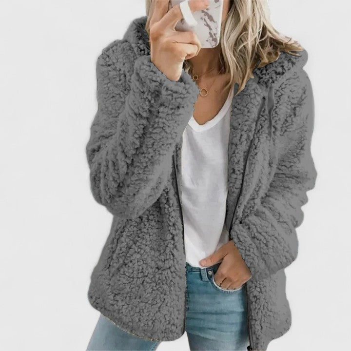 Oversized Teddy Fleece Jacket for Women