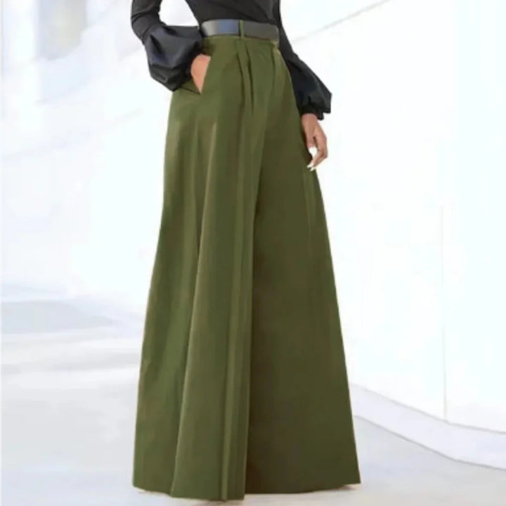Women’s Wide-Leg Trousers – Solid Color Elegance for Every Occasion