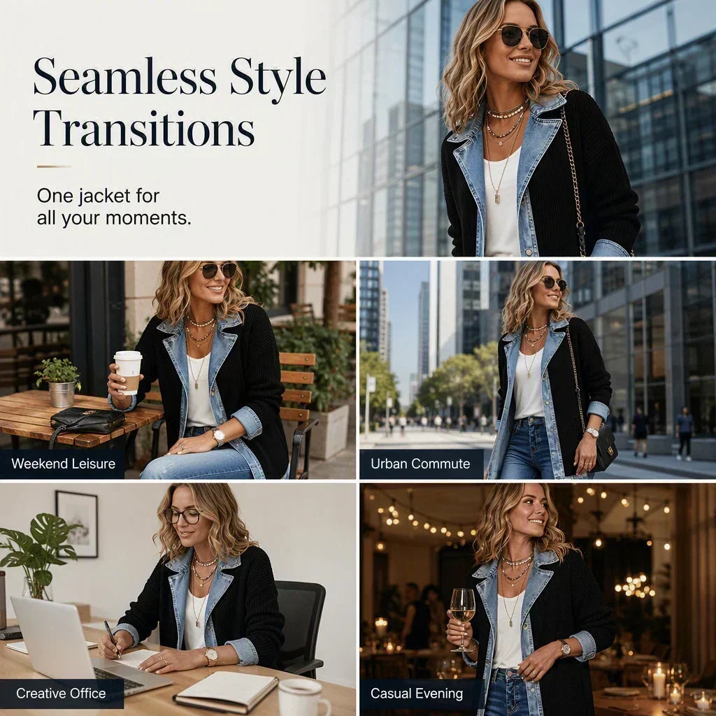 Versatile ribbed coat for everyday wear.