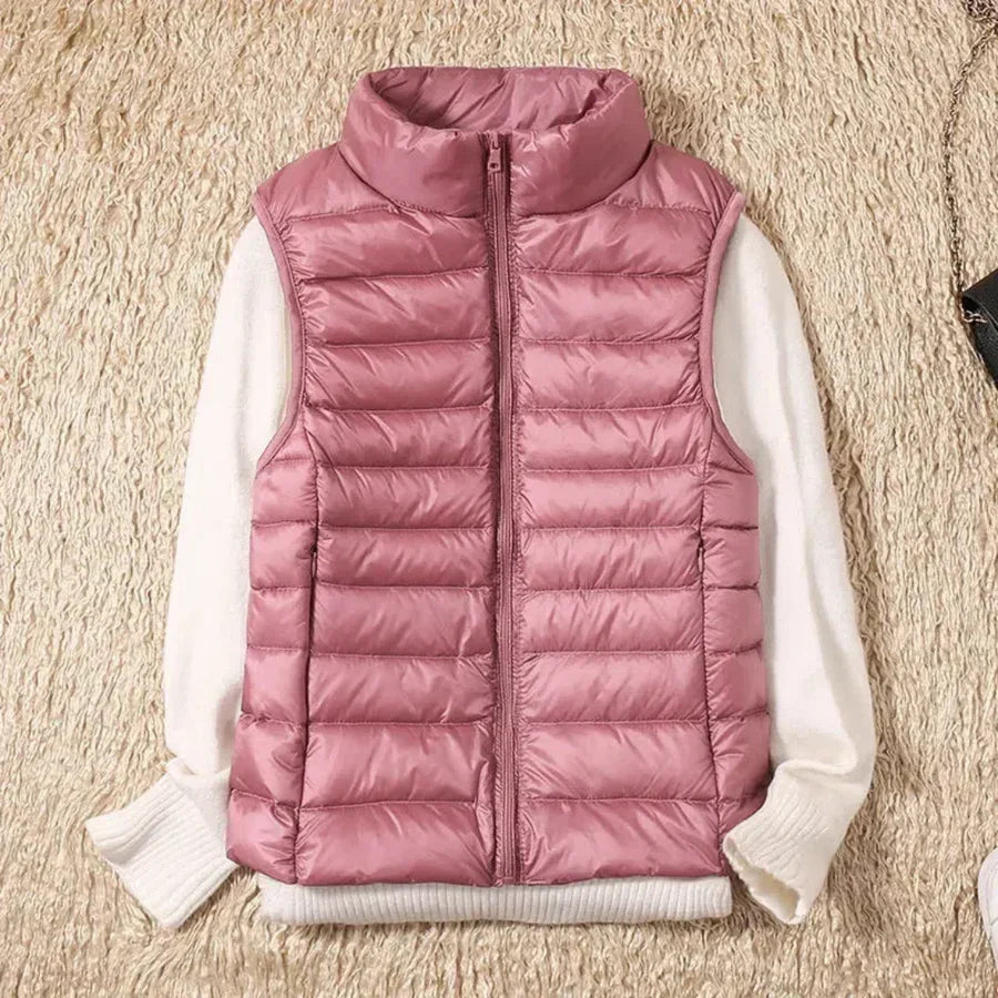 Wind-resistant Women's Bodywarmer with Zipper