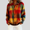 Plaid Cardigan with Button-Down for Women