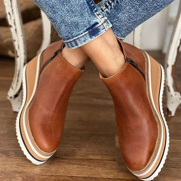 Women's Platform Slip-On Chelsea Boots