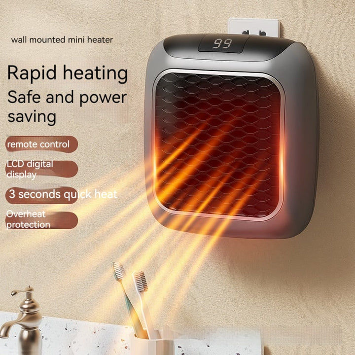 Plug in Space Heater with Digital Display and Honeycomb Grille