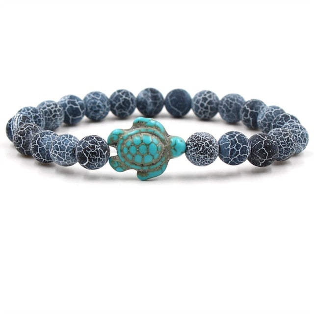 Unique Natural Stone Beaded Turtle Bracelets