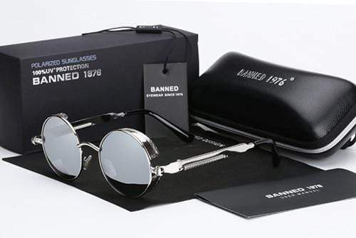 Retro Round Polarized Steampunk Sunglasses – Argo