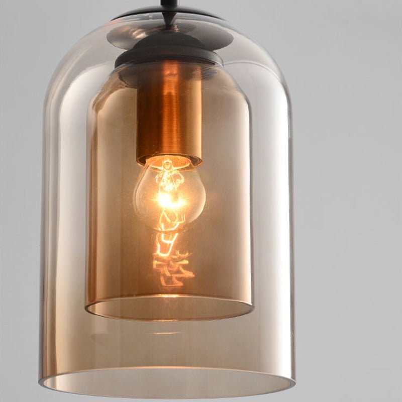 Stylish Double Glass Pendant Light - AuraGlas