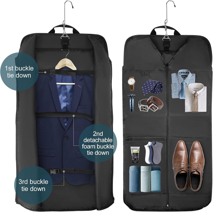 Foldable Waterproof Travel Garment Bag – Portable Suit Organiser with Strap
