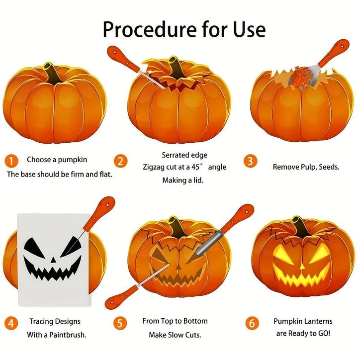 Pumpkin Carving Kit and Tools with Stainless Steel Supplies for Jack O Lantern Saw