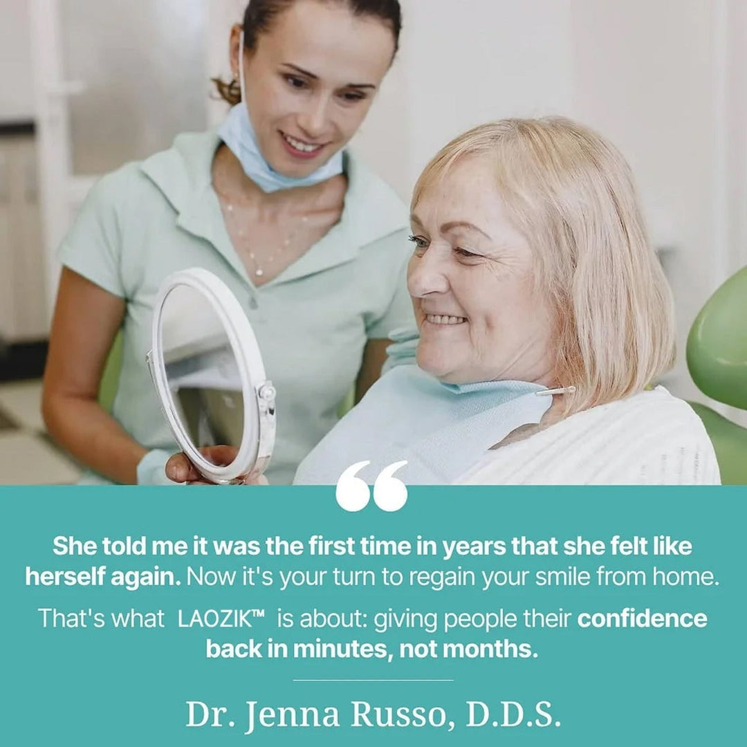 Removable Full-Arch Denture Set with Flexible Cushion Grip for Everyday Use