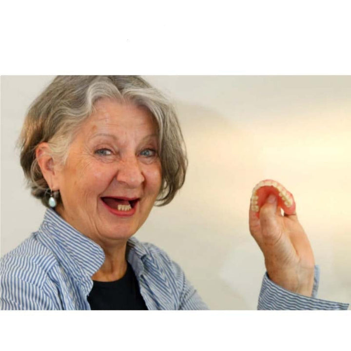 Removable Full-Arch Denture Set with Flexible Cushion Grip for Everyday Use