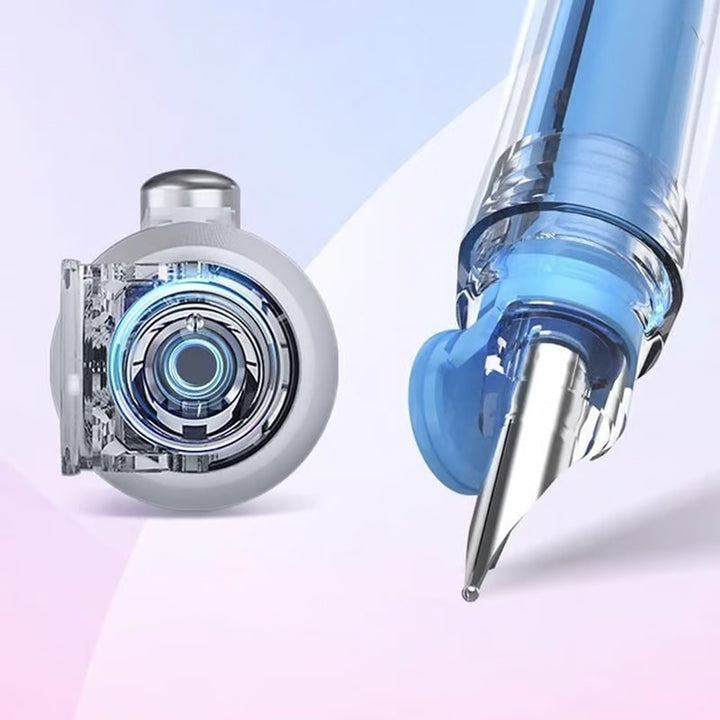 Retractable Fountain Pen with Fine Nibs Smooth Ink Flow and Pocket Clip Cartridges