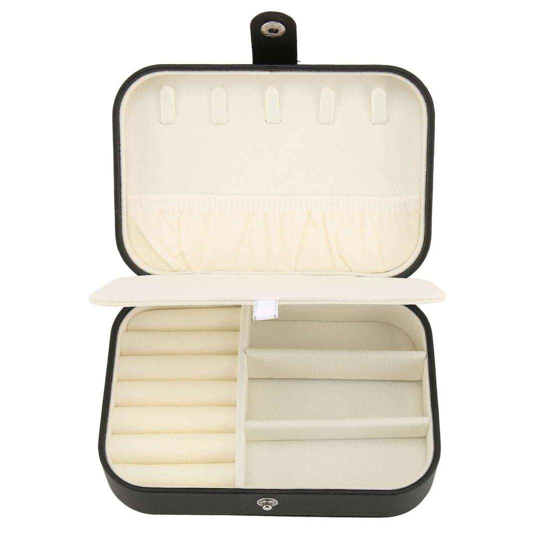 Double-Layer Portable Leather Jewelry Box