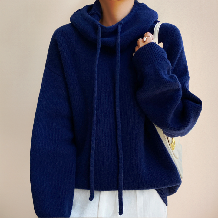 Merino Wool Women's Roll Neck Sweater - Lena