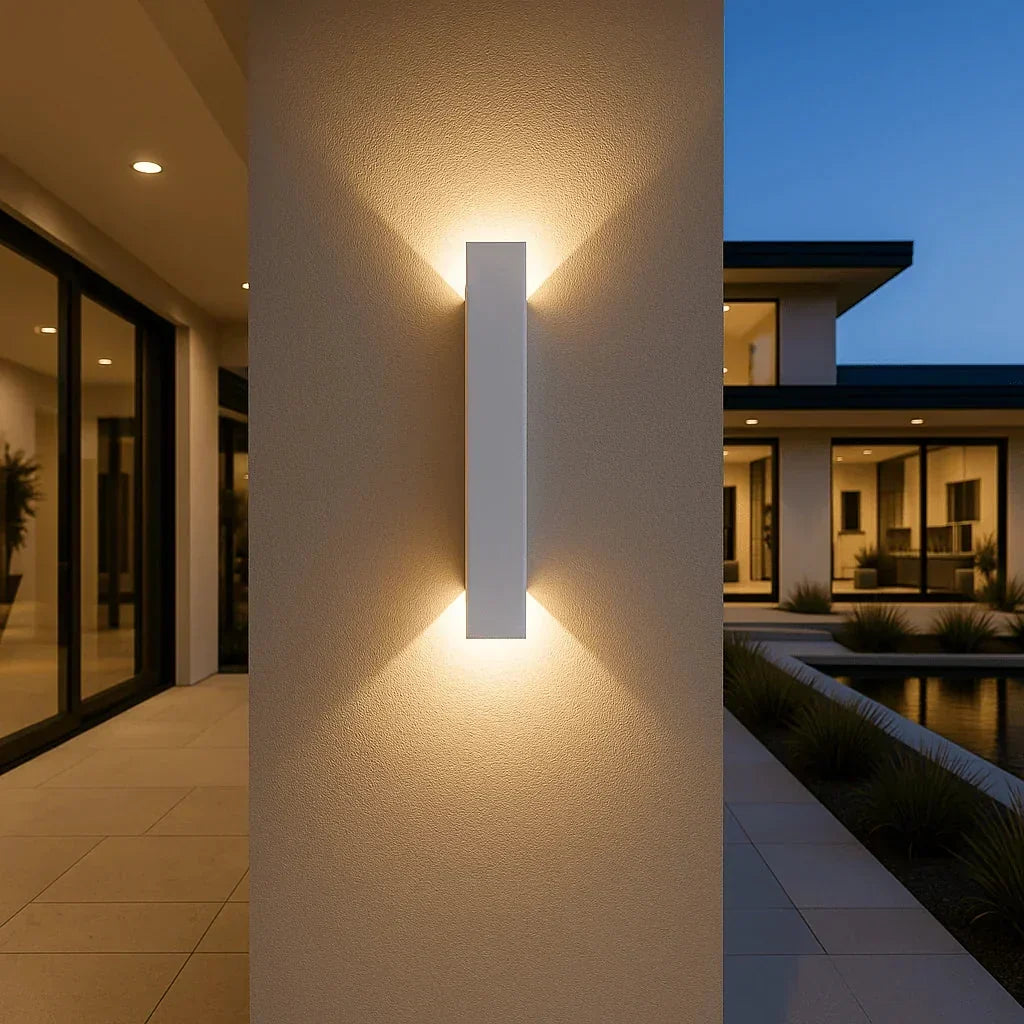 Outdoor LED Wall Light with Up and Down Lighting – Weatherproof, IP65 Rating