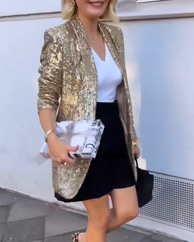 Sequin Blazer Jacket for Women