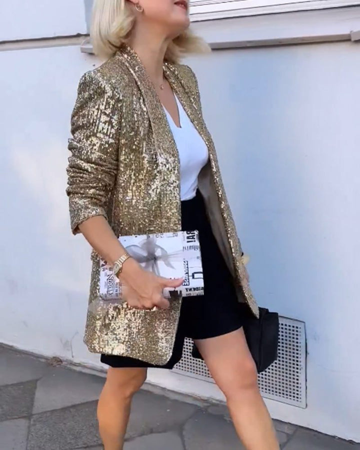 Sequin Blazer Jacket for Women
