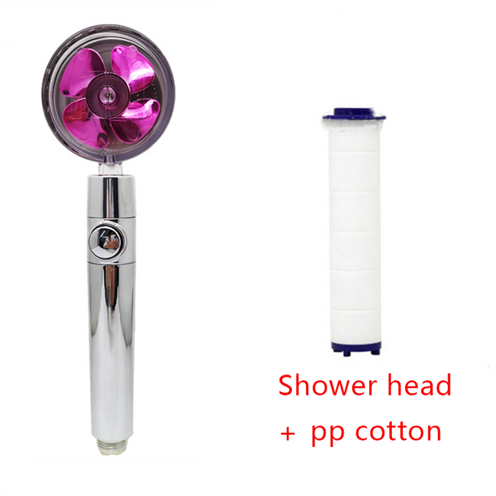 Shower Head with Hard Water Filter High Pressure Propeller Fan and Pause Button Kdf 55
