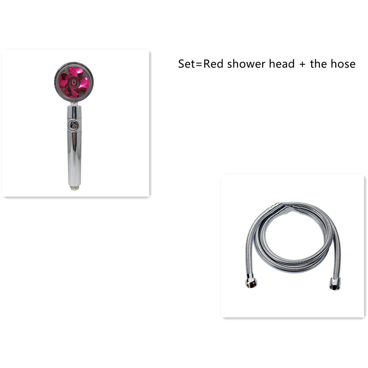 Shower Head with Hard Water Filter High Pressure Propeller Fan and Pause Button Kdf 55