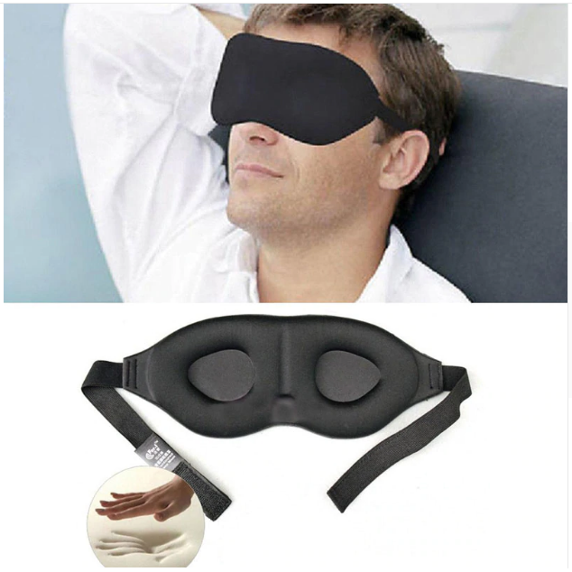 Silk Sleep Mask with 3D Contoured Memory Foam and Light Blocking Design With Headphones