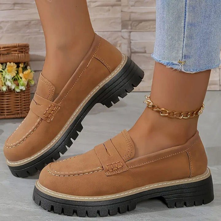Orthopedic Comfort Loafers with Padded Platform Sole