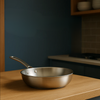 Stainless Steel Frying Pan with Induction Base Hammered Interior and Ergonomic Handle