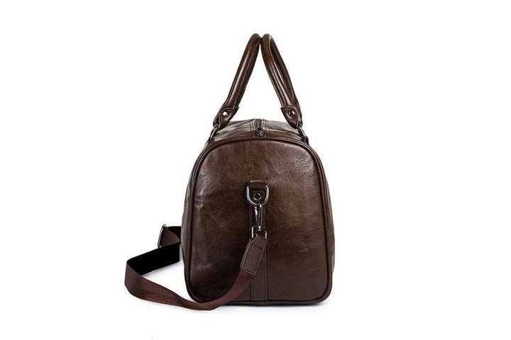 Large-Capacity Leather Travel Bag – Lightweight & Durable Hand Luggage