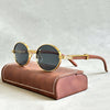 Sunglasses Round Gold Frame UV380 Protection