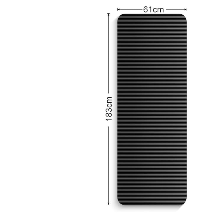 Thick Yoga and Exercise Mat with Cushioned Ribbed Texture for Fitness Pilates