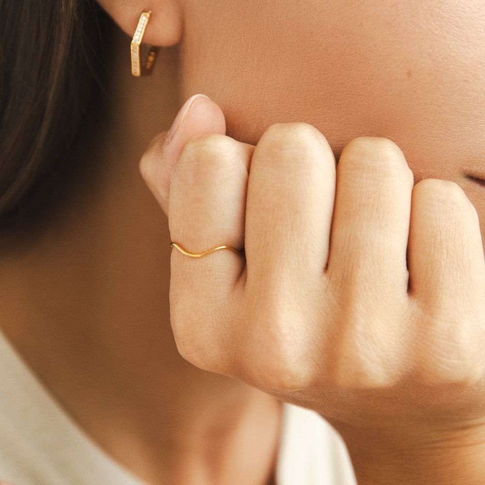 Tina Gold Stacking Ring