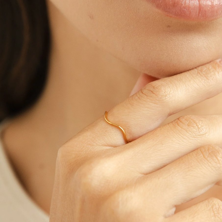 Tina Gold Stacking Ring