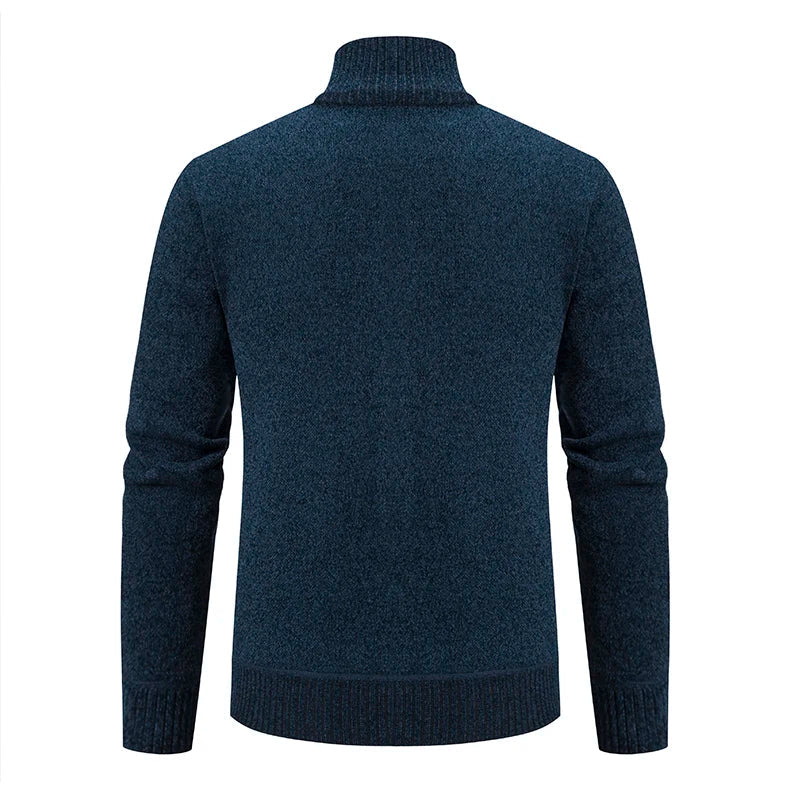 Men's Knitted Cardigan with Lining – Soft Cardigan Jacket