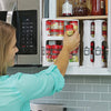 Two-Tier Rotating Spice Rack Organizer for Kitchen Cabinet with Pull-Out Sliding Base