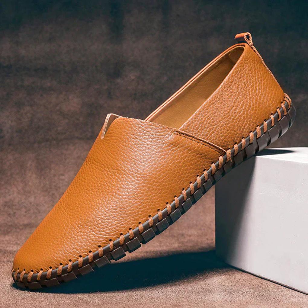 Elegant Loafers – Matte Genuine Leather Slip Ons