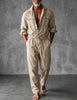 Men's Jumpsuit with Drawstring Waist and Cargo Pockets