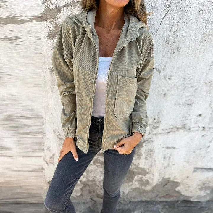 Casual Women's Hooded Jacket with Zipper Everyday Ease Meets Effortless Style
