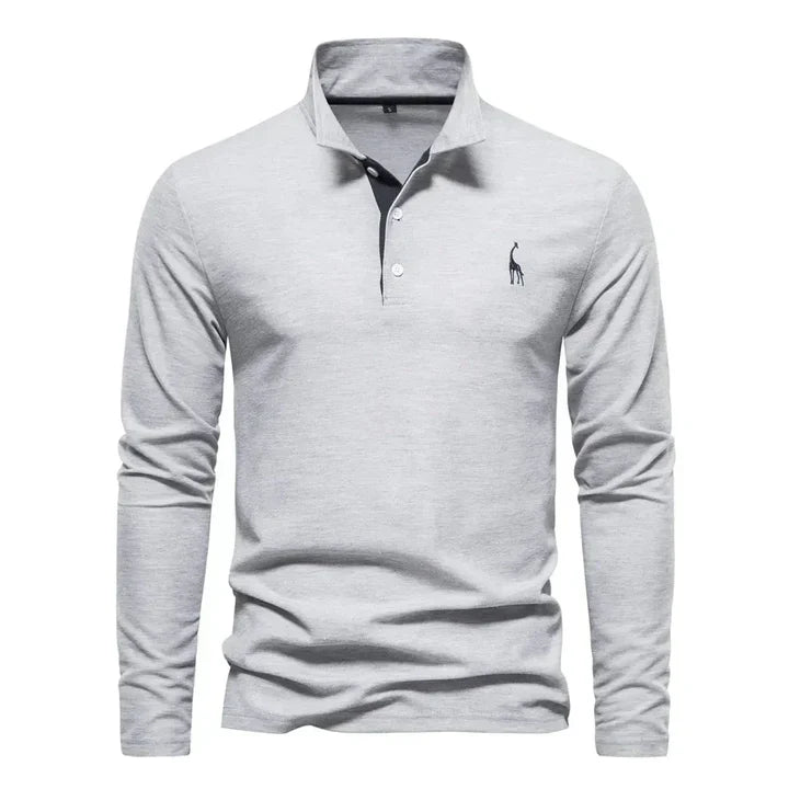 Long-Sleeved Polo Shirt for Men