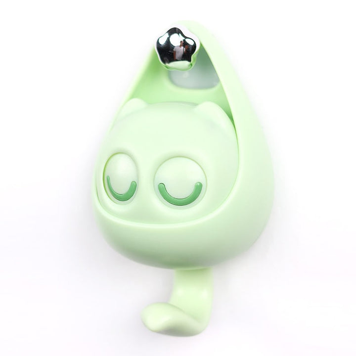Wall Hooks with Adhesive Backing Winking Cat Coat for Mounted Decoration Key and Hat for Home