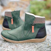 Women’s Waterproof Leather Ankle Boots with Side Zip