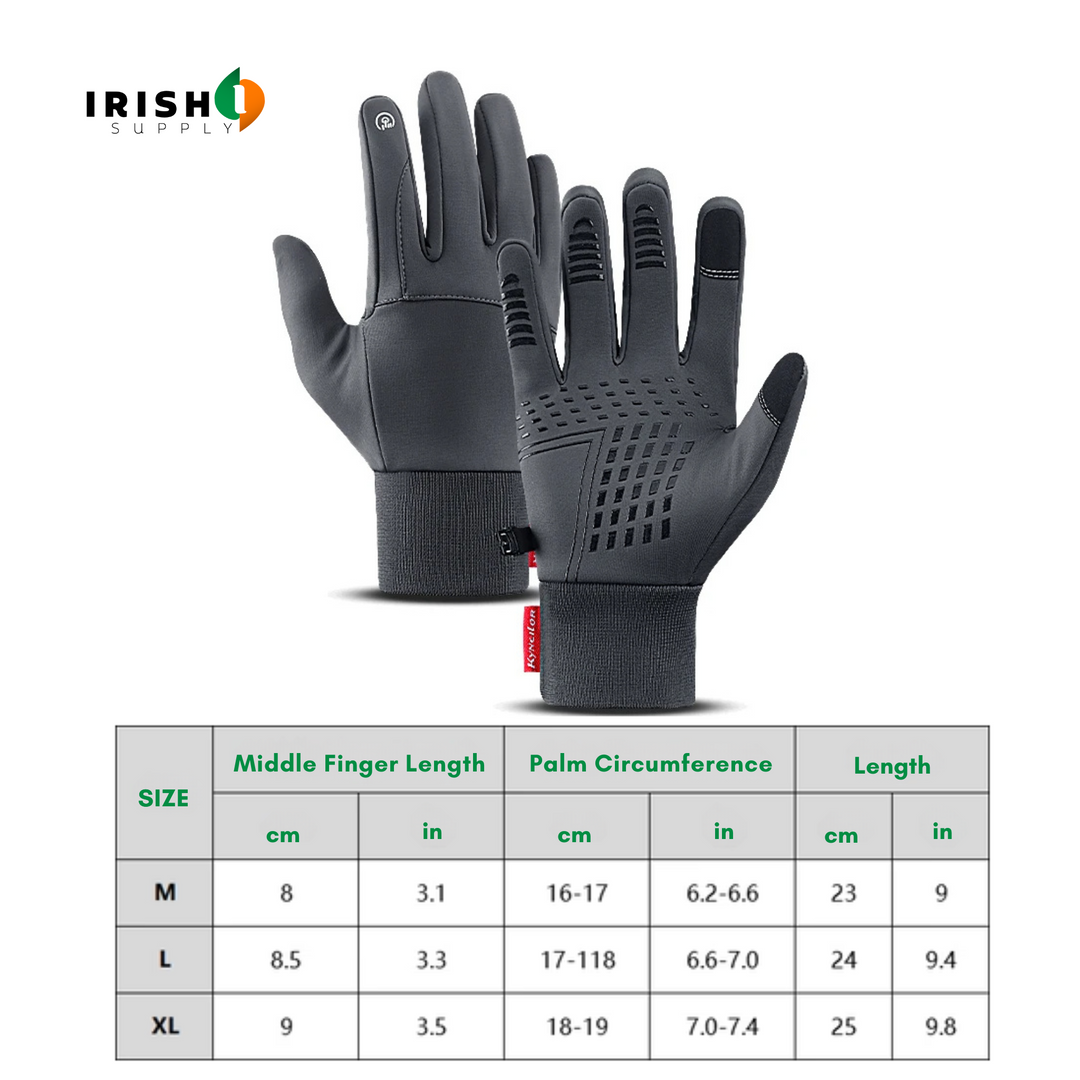 Waterproof Winter Gloves with Touchscreen Fingers Cycling Thermal Grip and Windproof Cuffs