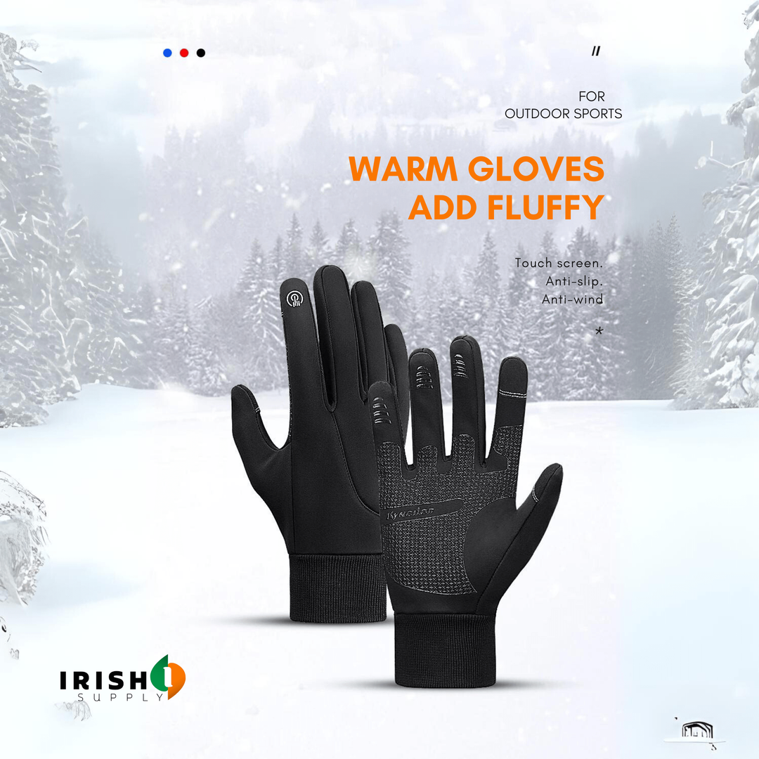 Waterproof Winter Gloves with Touchscreen Fingers Cycling Thermal Grip and Windproof Cuffs