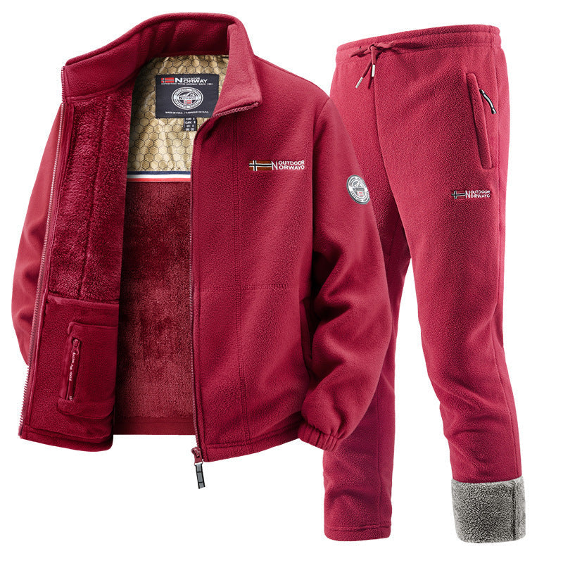 Women's Tracksuit with Fleece Cardigan and Jogging Bottoms