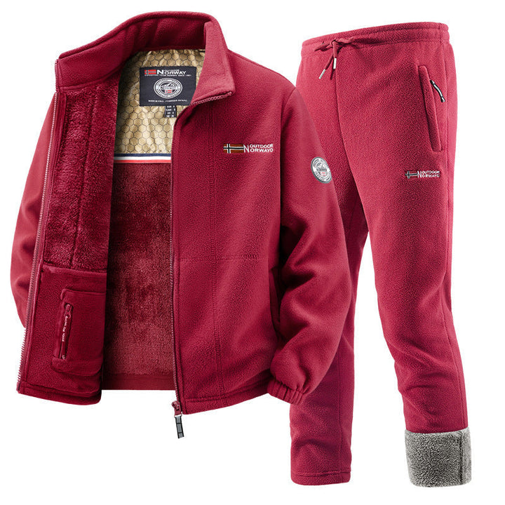 Women's Tracksuit with Fleece Cardigan and Jogging Bottoms