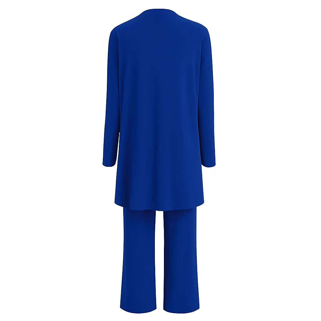 Women's 3-Piece Knit Cardigan, Tank and Wide-Leg Pant Set