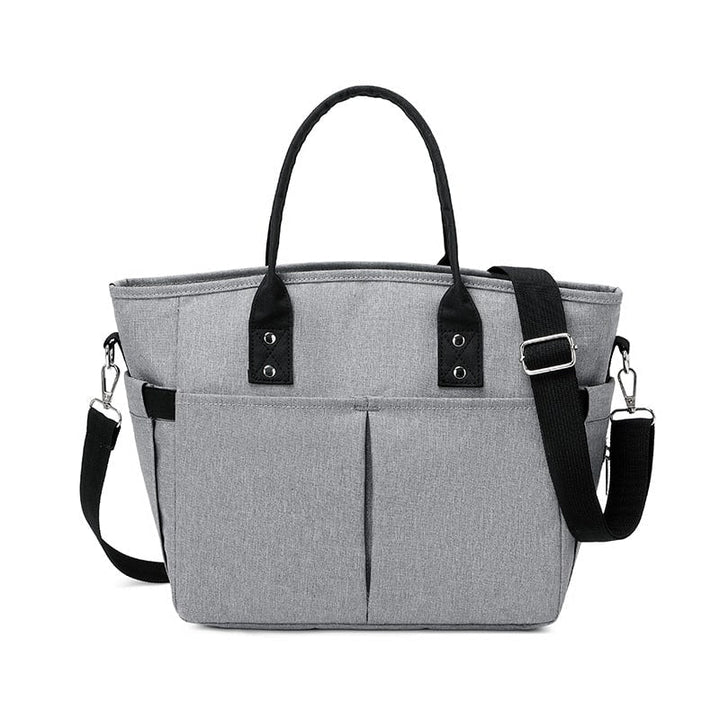 Women's Insulated Lunch Bag Tote with Shoulder Strap and Front Pockets