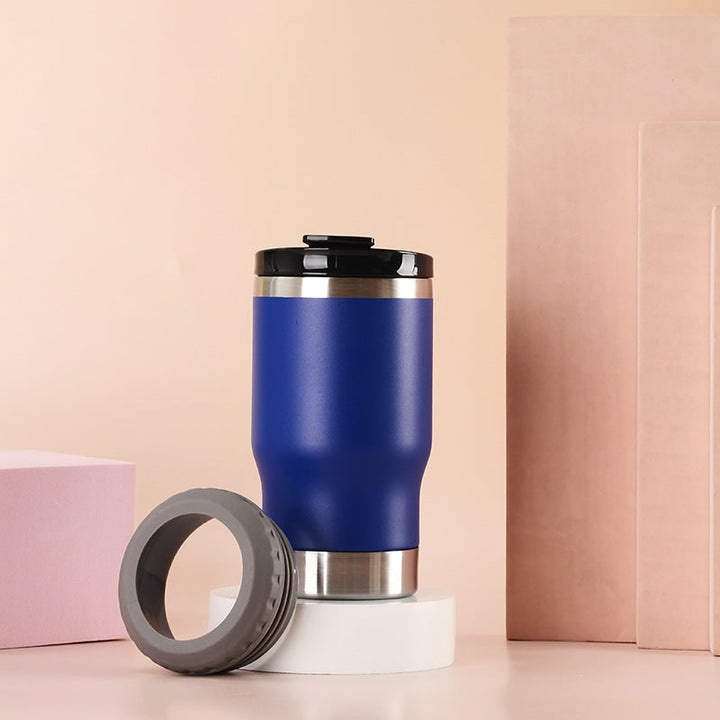 Insulated Travel Mug and Coffee with Stainless Steel Leak Proof Lid Non-Slip Silicone Ring