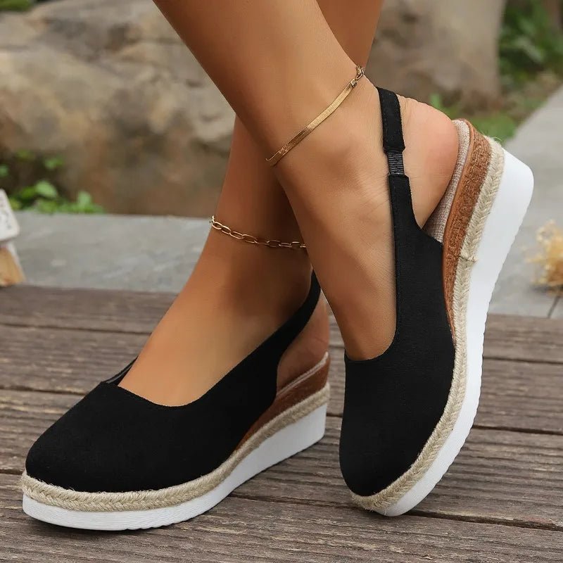 Chloe | Women's Orthopedic Platform Sandals Slip-On Comfort Espadrille