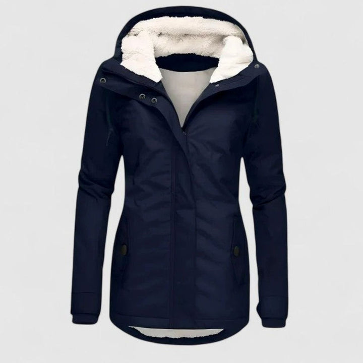 Women's Winter Coat with Fleece Lining and Hood – Waterproof